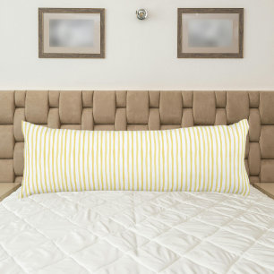Cute yellow white stripes summertime body pillow