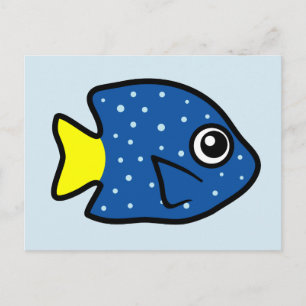 Cute Yellowtail Damselfish Postcard