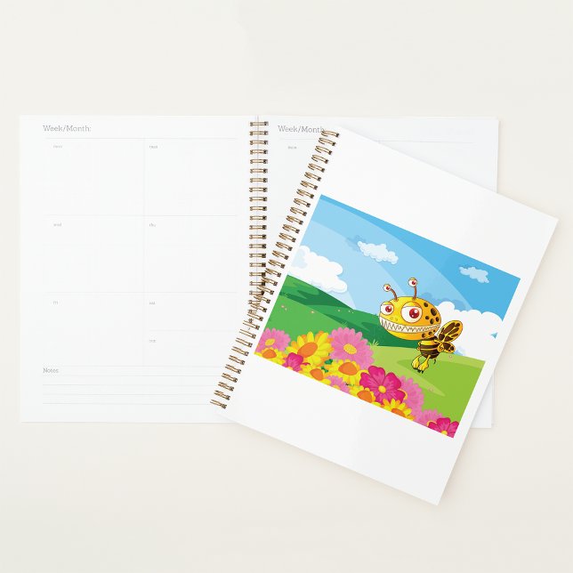  Cute Yet Creepy Monster Bee in a Flower Field  Planner (Creator Uploaded)