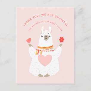 Cute Yoga Call Baby Shower Thank You Postcard
