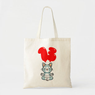 Cute Yoga Cat 13Th Birthday Kids Balloon Party.png Tote Bag