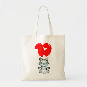 Cute Yoga Cat 17Th Birthday Kids Balloon Party.png Tote Bag