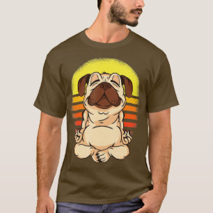 Cute Yoga Pug Dog Funny Pugs Lover Gift Mom Dad Me T-Shirt