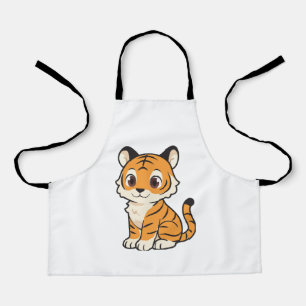Cute Yoga Tiger Fitness Animal Zen Design Apron