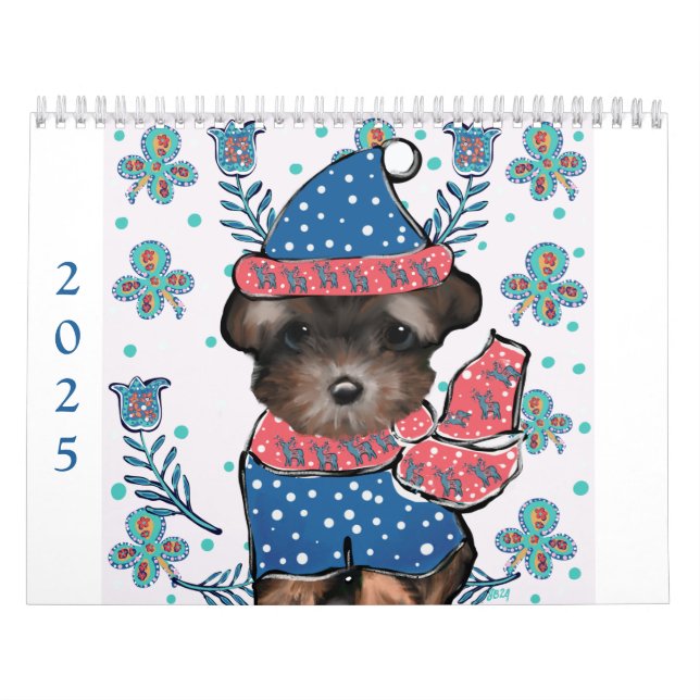 Cute Yorkie  Calendar (Cover)