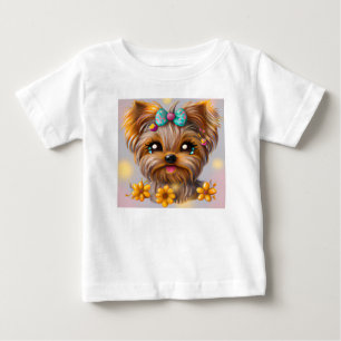 Cute Yorkie Kawaii Puppy Baby T-Shirt