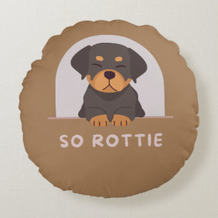 Cute yorkier Yorkshire Terrier Dog Pet Animals Lov Round Pillow