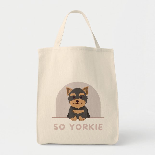 Cute yorkier Yorkshire Terrier Dog Pet Animals Lov Tote Bag (Front)