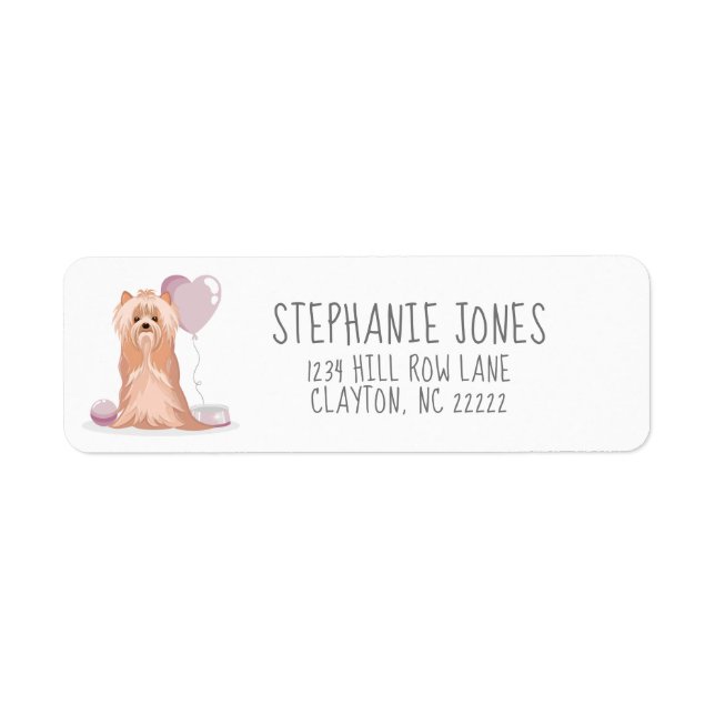 Cute Yorkshire Terrier Birthday (Front)