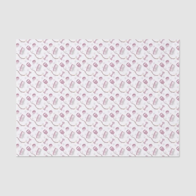 Cute Yorkshire Terrier Birthday Tissue Paper (Front)