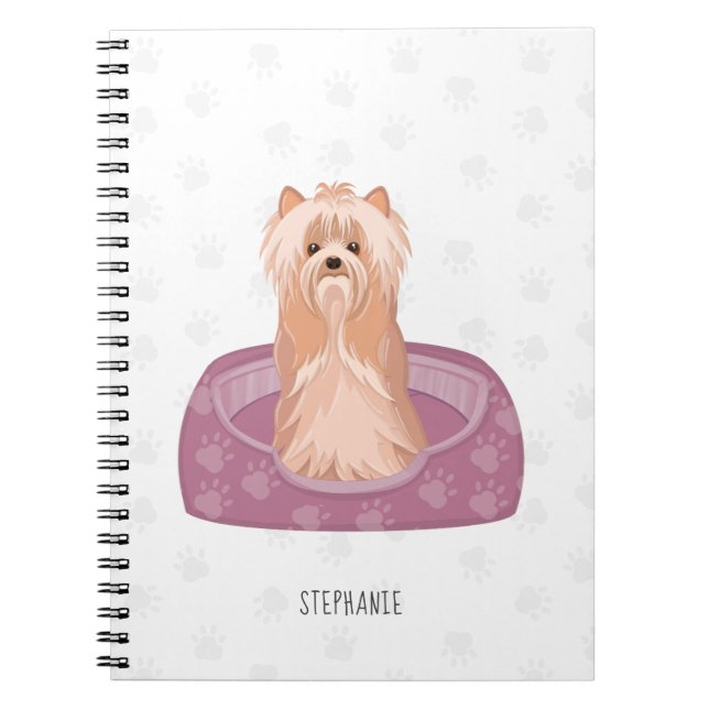 Cute Yorkshire Terrier Carnet d'anniversaire (Devant)