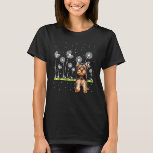 Cute Yorkshire Terrier Dandelion - Dogs Flowers T-Shirt