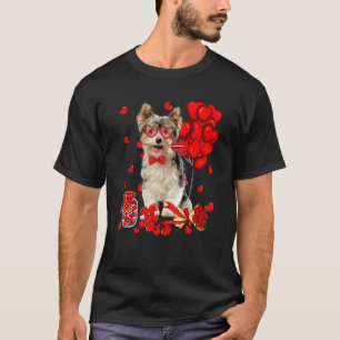 Cute Yorkshire Terrier Dog Heart Valentine's Day D T-Shirt