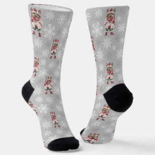 Cute Yorkshire Terrier Light Grey Socks
