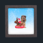 Cute Yorkshire Terrier Merry Christmas Gift Box<br><div class="desc">Cute Yorkshire Terrier Merry Christmas</div>