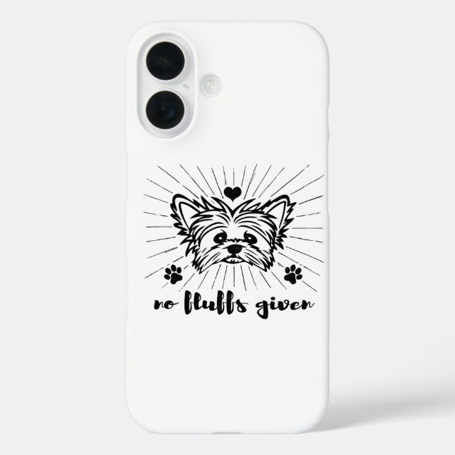Cute Yorkshire Terrier No Fluffs Given Meme Joke  Case-Mate iPhone Case (Back)