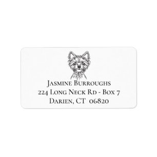 Cute Yorkshire Terrier Puppy Dog Lover Yorkie Mom Label