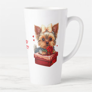 Cute yorky hearts Mother´s day-Valentine´s Latte Mug