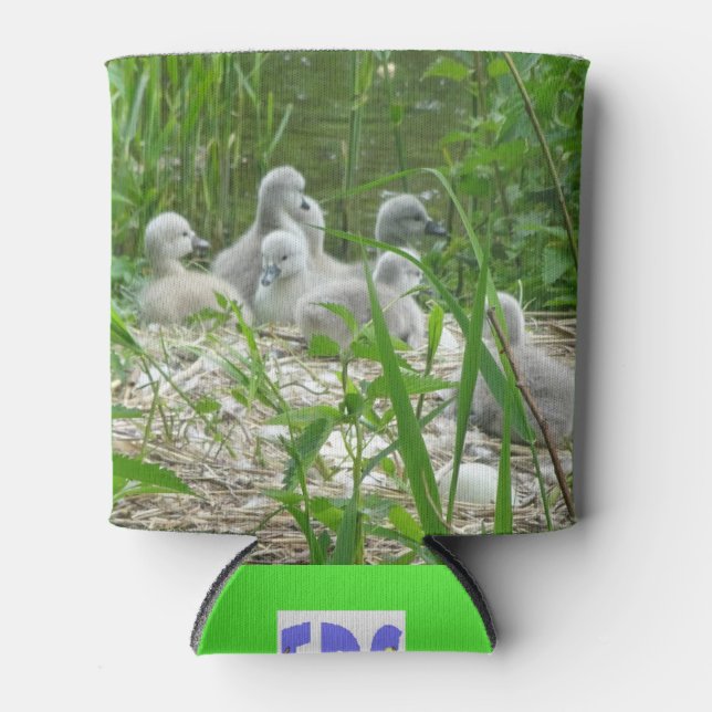 Cute young Swans Can Cooler (Front)