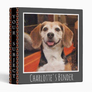 Cute Your Own Pet Photo Back To School Custom Binder