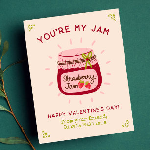 Cute You're My Jam Classroom Valentine's Day Photo Card