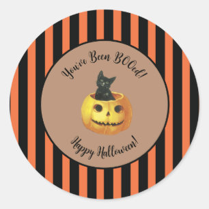 Cute You've Been BOOed Halloween Classic Round Sticker