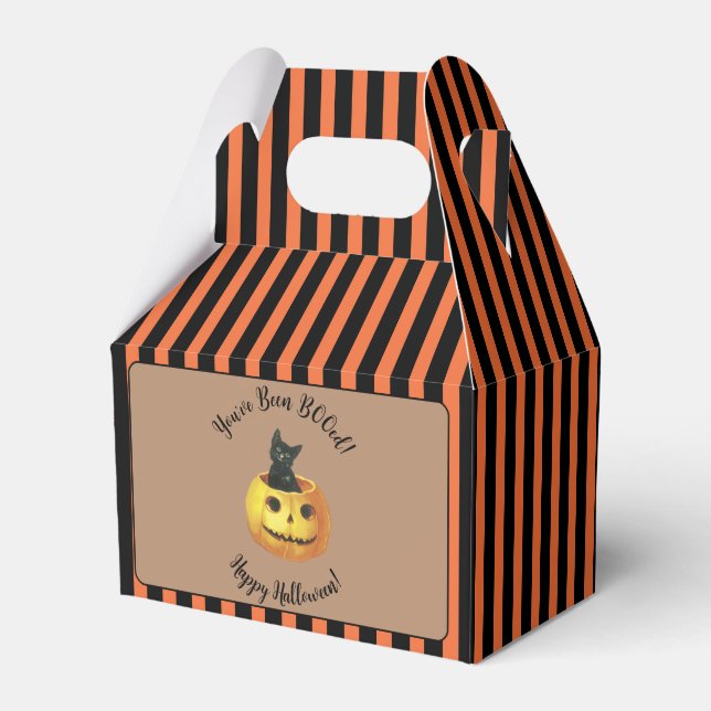 Cute You've Been BOOed Halloween Favor Box (Front Side)
