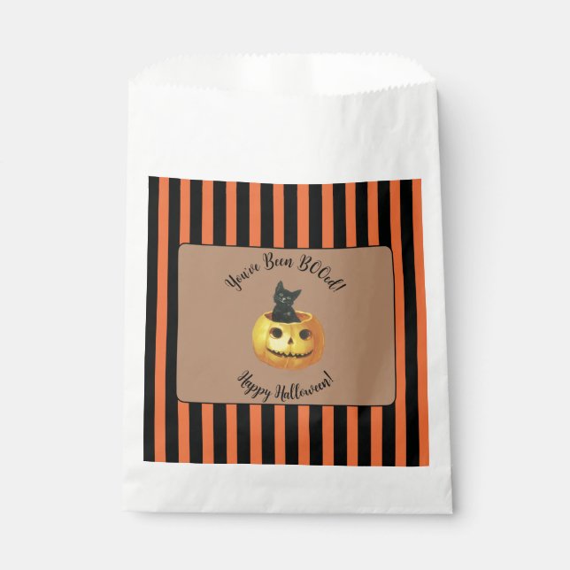 Cute You've Been BOOed Halloween Favour Bag (Front)