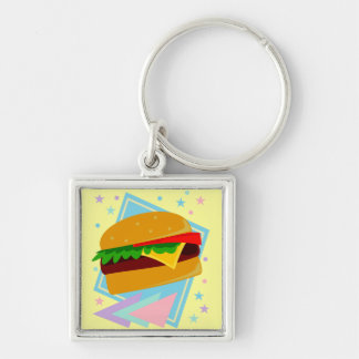 Cute Yummy Burger Keychain