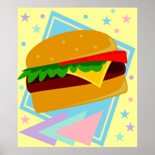 Cute Yummy Burger Poster