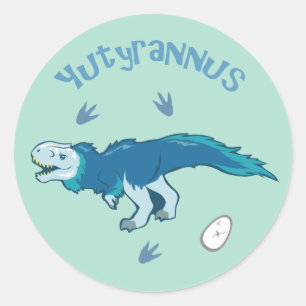 Cute Yutyrannus Classic Round Sticker