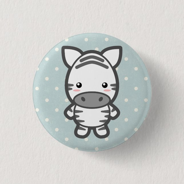 Cute Zebra 1 Inch Round Button (Front)