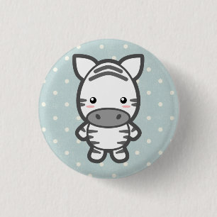 Cute Zebra 1 Inch Round Button