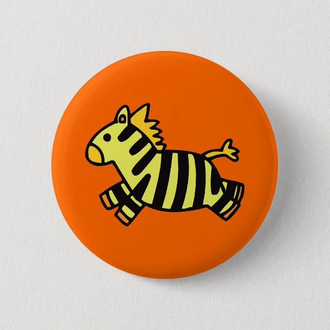 Cute Zebra 2 Inch Round Button (Front)