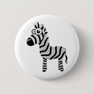 Cute zebra 2 inch round button