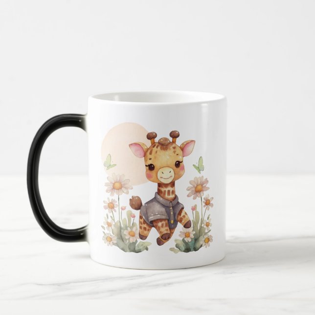 Cute Zebra and Giraffe Design coffee mug (Left)