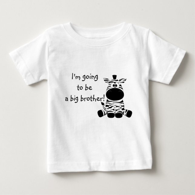 Cute Zebra Big Brother T Shirt (Front)