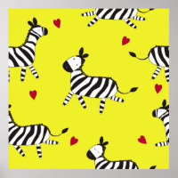 Cute Zebra cartoon seamless pattern background ill