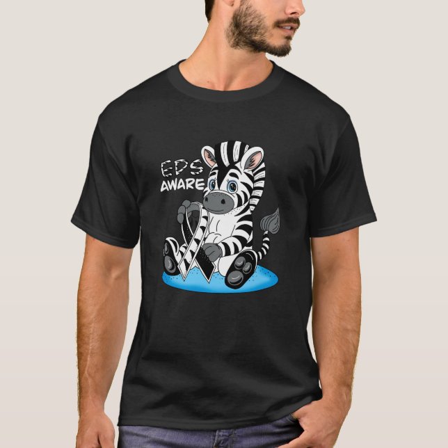  Cute Zebra EDS Awareness Ribbon T-Shirt (Front)