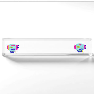 Cute Zebra Fish in a Zeppelin Nameplate