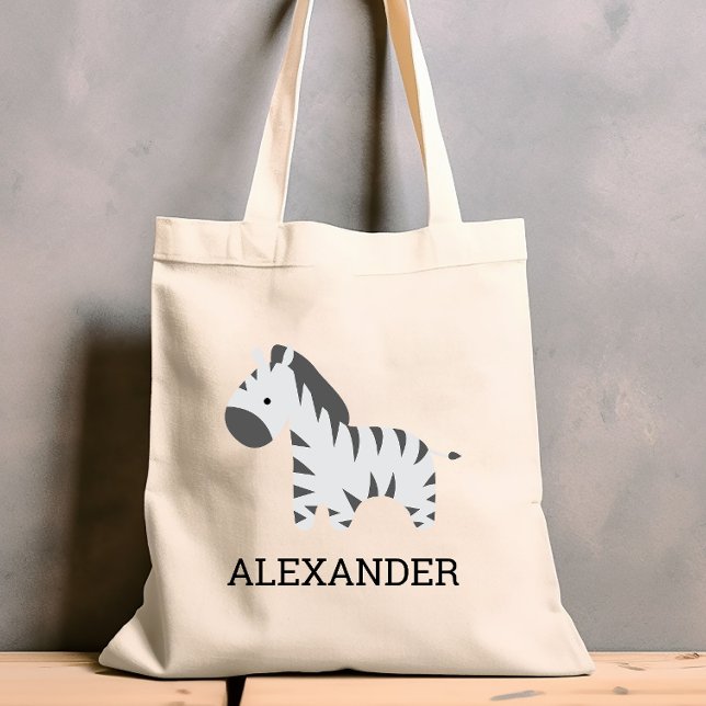 Cute Zebra Kids' Personalized Tote Bag (Creator Uploaded)