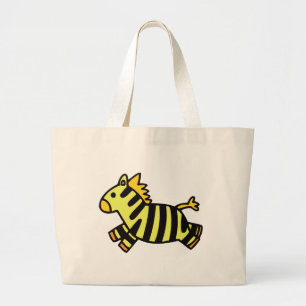 Cute Zebra Large Tote Bag