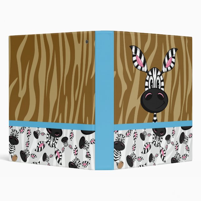 Cute Zebra Pattern Avery Binder (Background)
