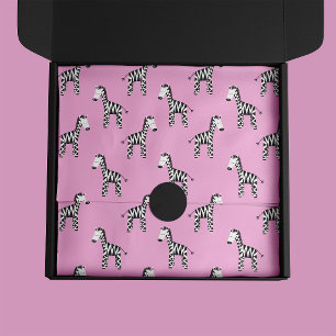 Cute zebra pink tissue paper