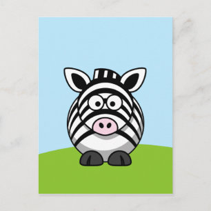 Cute Zebra Postcard