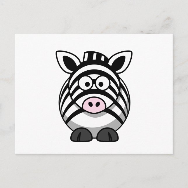 Cute Zebra Postcard (Front)