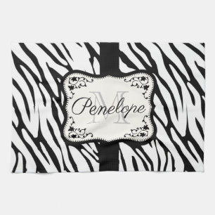 Cute Zebra Print Kitchen Towel