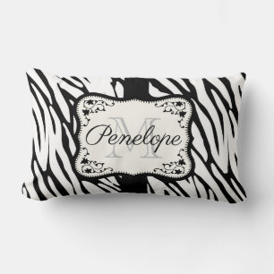 Cute Zebra Print Lumbar Pillow