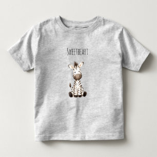 Cute Zebra Safari Animal Toddler T-shirt