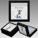 Cute zebra stars add name grey keepsake gift box<br><div class="desc">Keepsake Gift Box for children.
Personalize with a name.
Featuring a cute zebra,  polka dots and stars with the colours grey and white.</div>